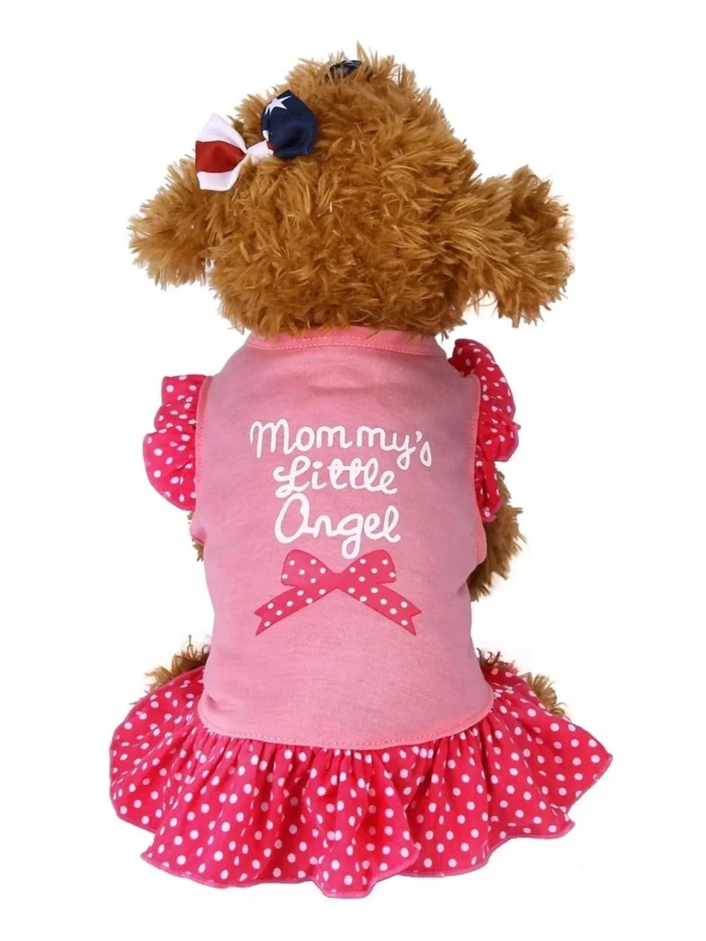 NWOT Pink Polka Dot Dog Dress 